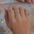 S925 sterling silver opal inlaid open ring versatile zircon ring for women - MOWTE