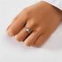 S925 sterling silver diamond ring with heart-shaped petal opening stackable ring for women - MOWTE