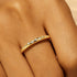 S925 pure silver diamond studded engagement ring high-end daily wear wedding ring - MOWTE