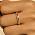 S925 pure silver diamond engagement ring high-end daily wear wedding ring - MOWTE