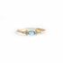 S925 pure silver light luxury sapphire inlaid diamond engagement ring - MOWTE