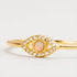 S925 pure silver light luxury opal inlaid diamond engagement ring - MOWTE