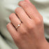 S925 pure silver light luxury opal inlaid diamond engagement ring - MOWTE