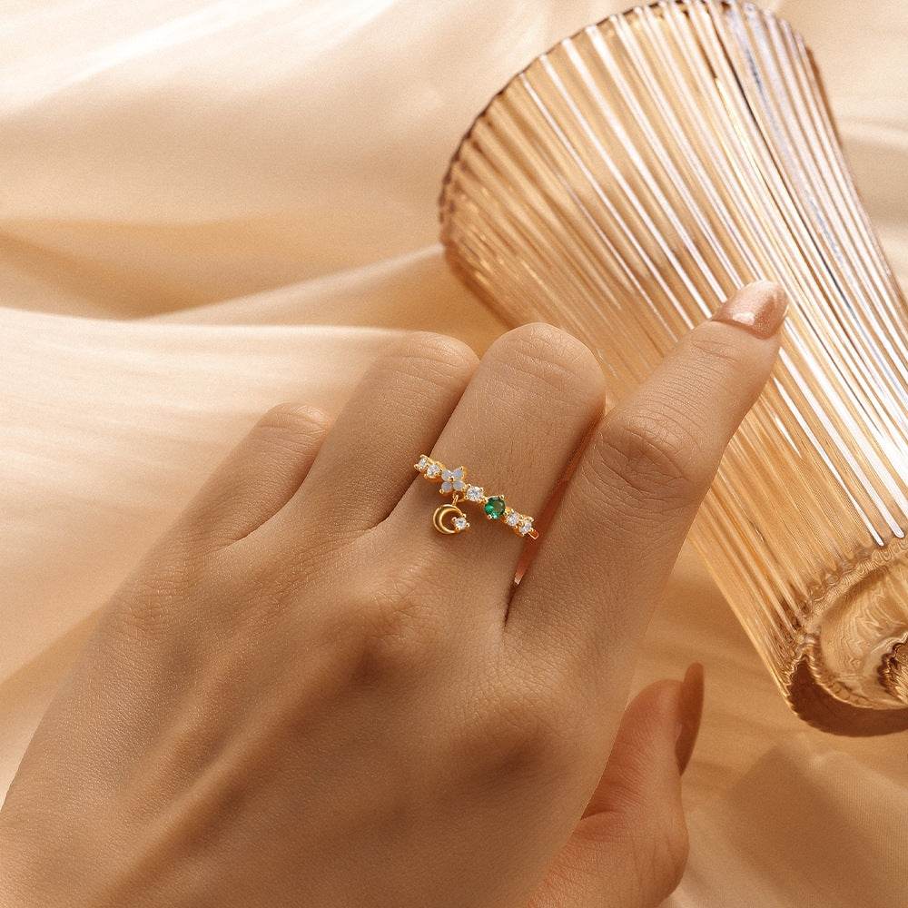 925 sterling silver fashion ring basic ring - MOWTE