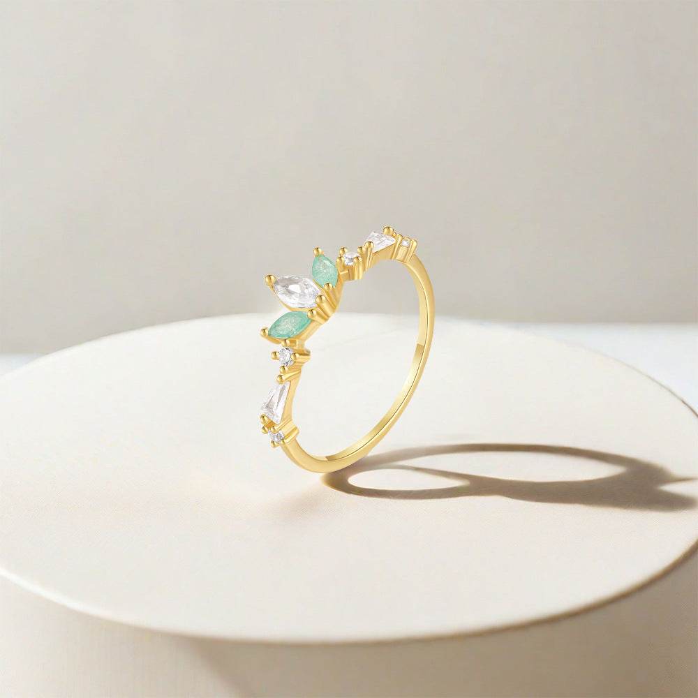 S925 pure silver color diamond sweet ring luxurious and exquisite opening ring - MOWTE