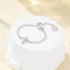 S925 pure silver luxury single row diamond cross adjustable finger ring - MOWTE