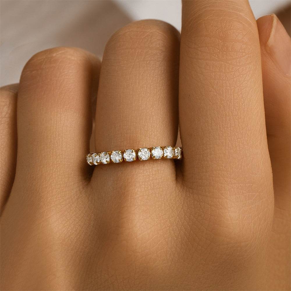 S925 pure silver luxury adjustable finger ring - MOWTE