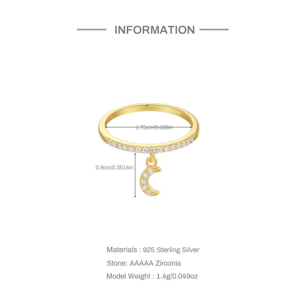 New S925 sterling silver exquisite diamond pendant engagement ring - MOWTE