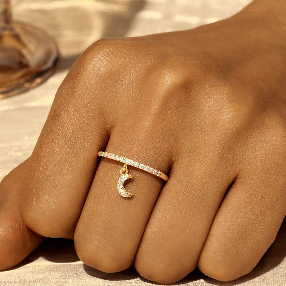 New S925 sterling silver exquisite diamond pendant engagement ring - MOWTE