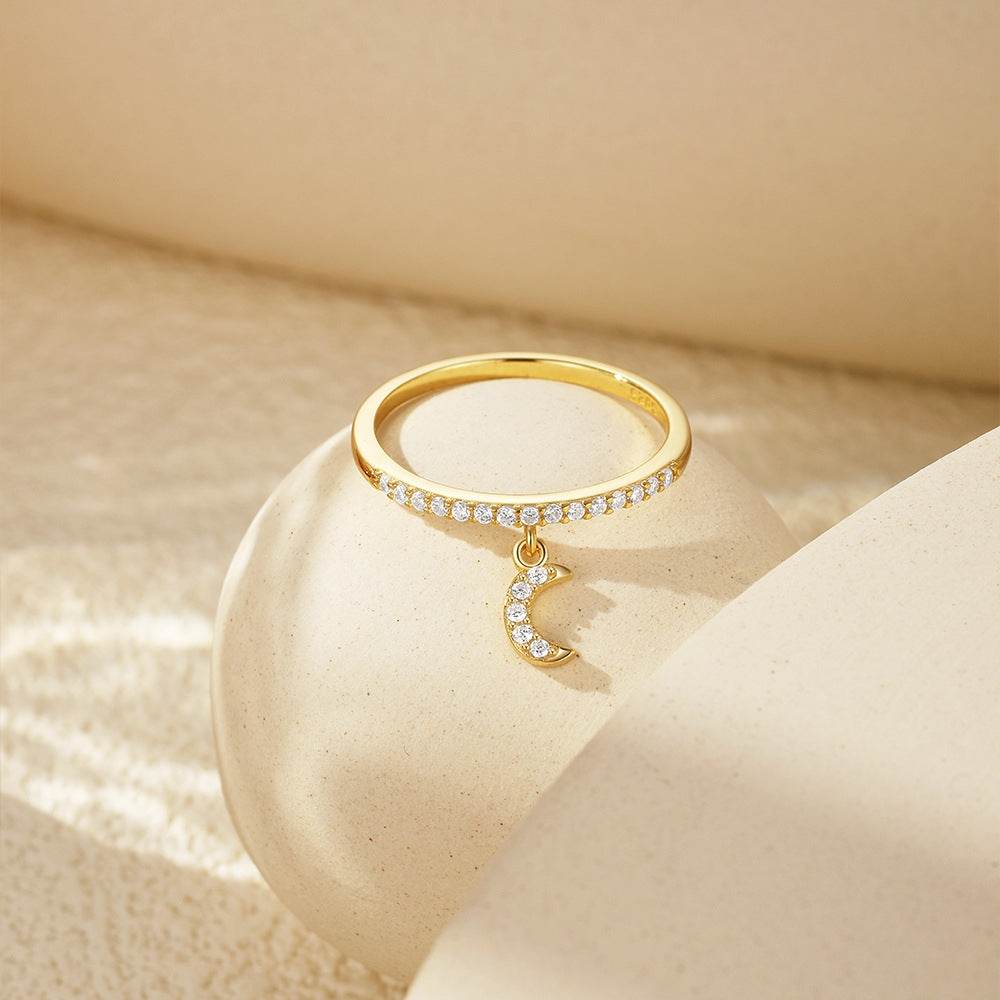 New S925 sterling silver exquisite diamond pendant engagement ring - MOWTE