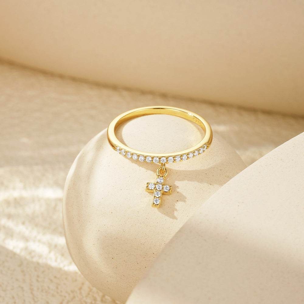 New S925 sterling silver exquisite diamond pendant engagement ring - MOWTE