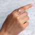 S925 Pure Silver Four Claw Set Opal Stone Ring - MOWTE