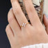 S925 silver gold-plated zircon flower shaped opening women's ring - MOWTE