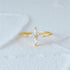 S925 silver gold-plated zircon flower shaped opening women's ring - MOWTE