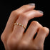 925 sterling silver single drain diamond studded engagement and wedding ring - MOWTE
