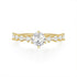 S925 sterling silver classic six claw carat diamond studded engagement ring - MOWTE