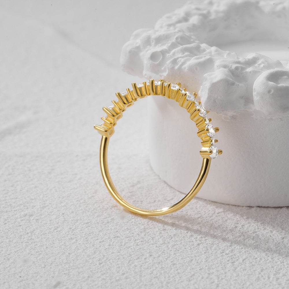 S925 sterling silver classic carat diamond engagement ring - MOWTE