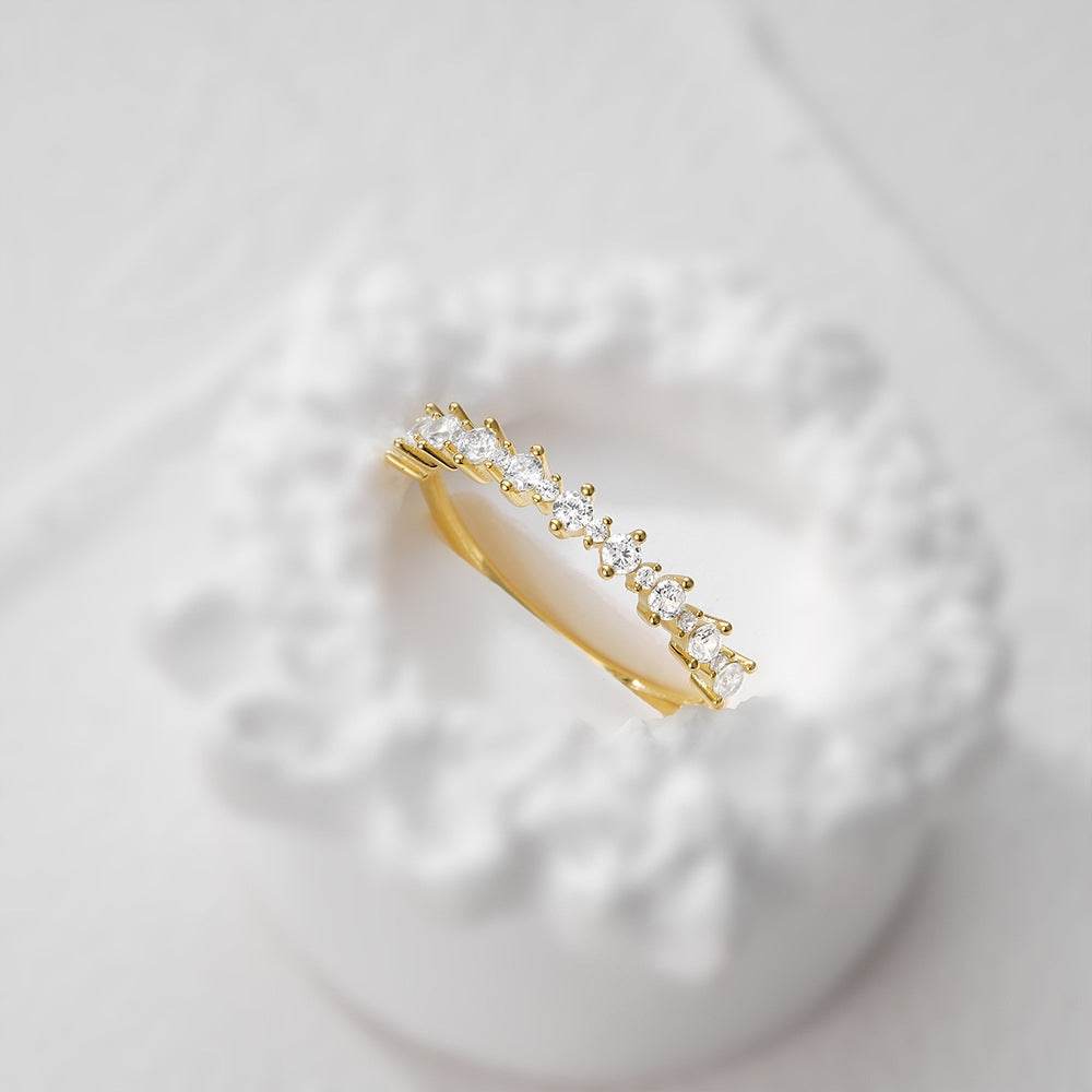 S925 sterling silver classic carat diamond engagement ring - MOWTE