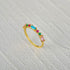 S925 sterling silver color diamond summer outfit stackable ring - MOWTE