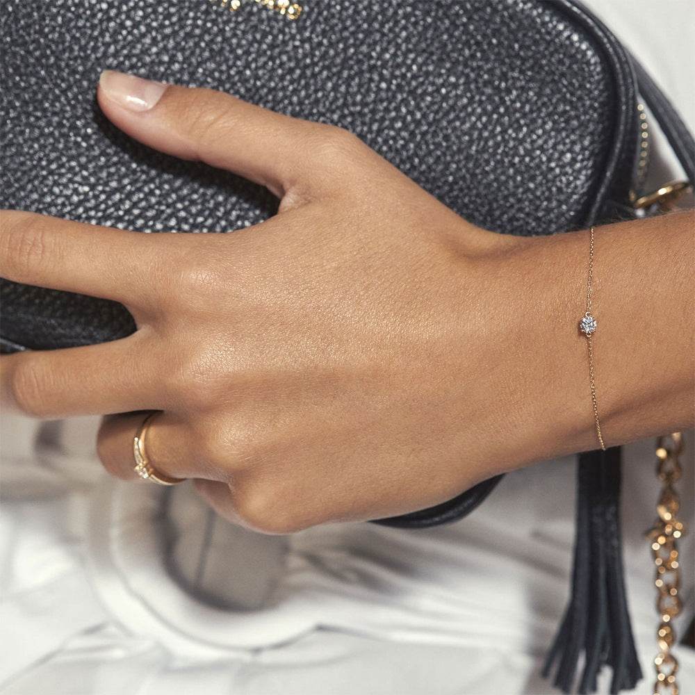 925 sterling silver women's diamond stackable bracelet - MOWTE