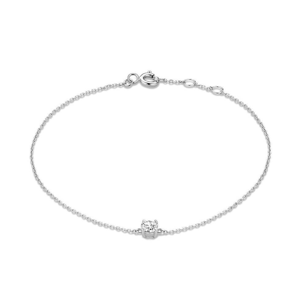 925 sterling silver women's diamond stackable bracelet - MOWTE