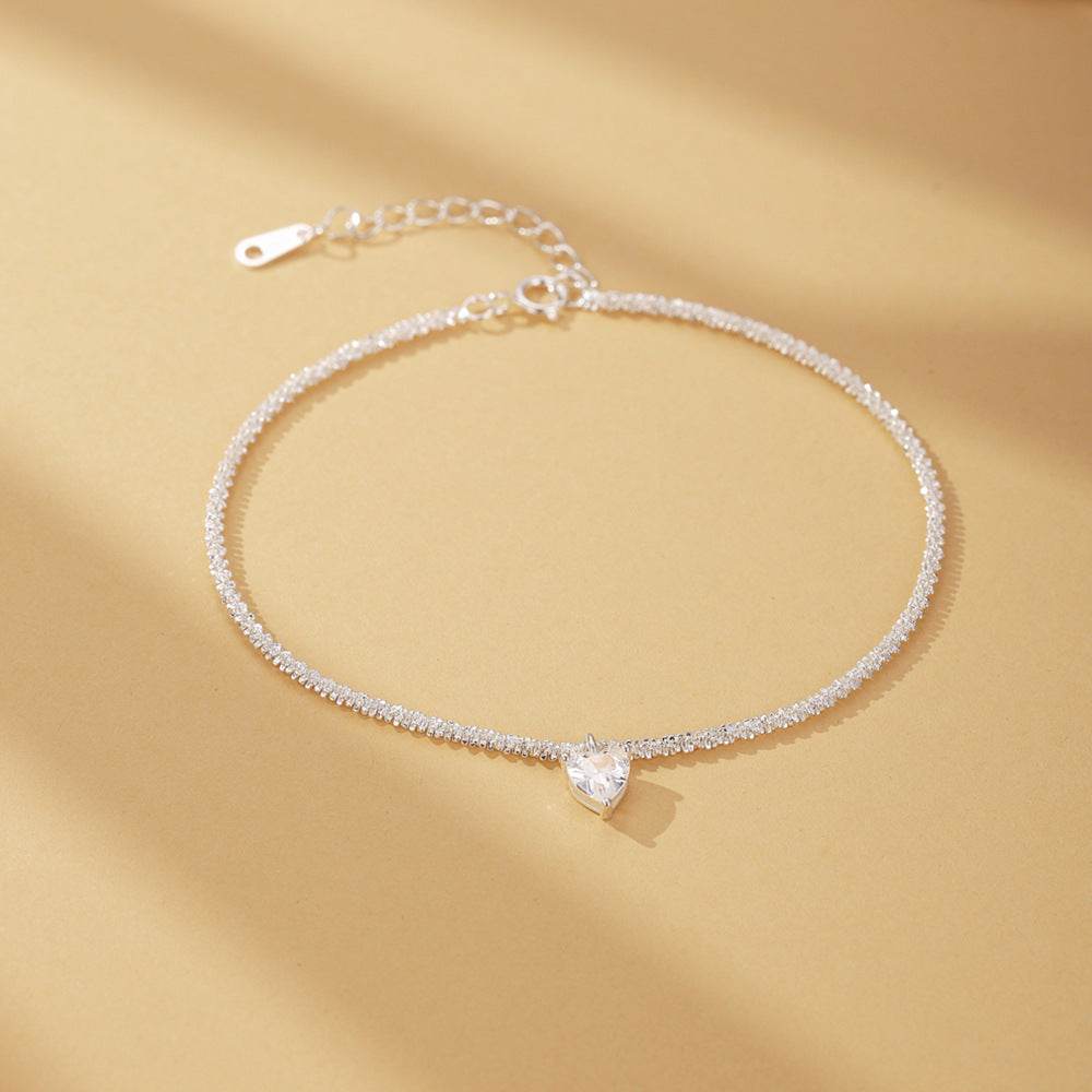 S925 sterling silver cauliflower chain bracelet with luxurious starry sky and moonlight gemstones - MOWTE