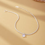 S925 sterling silver cauliflower chain bracelet with luxurious starry sky and moonlight gemstones - MOWTE