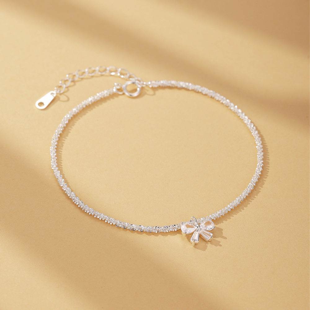 S925 sterling silver cauliflower chain bracelet with luxurious starry sky and moonlight gemstones - MOWTE