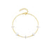 S925 sterling silver leaf grass pearl ins fashion bracelet - MOWTE