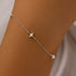 S925 sterling silver four pointed star set with diamonds layered for daily wear bracer - MOWTE