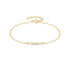 S925 sterling silver small gold bar oil dripping bracelet for women - MOWTE