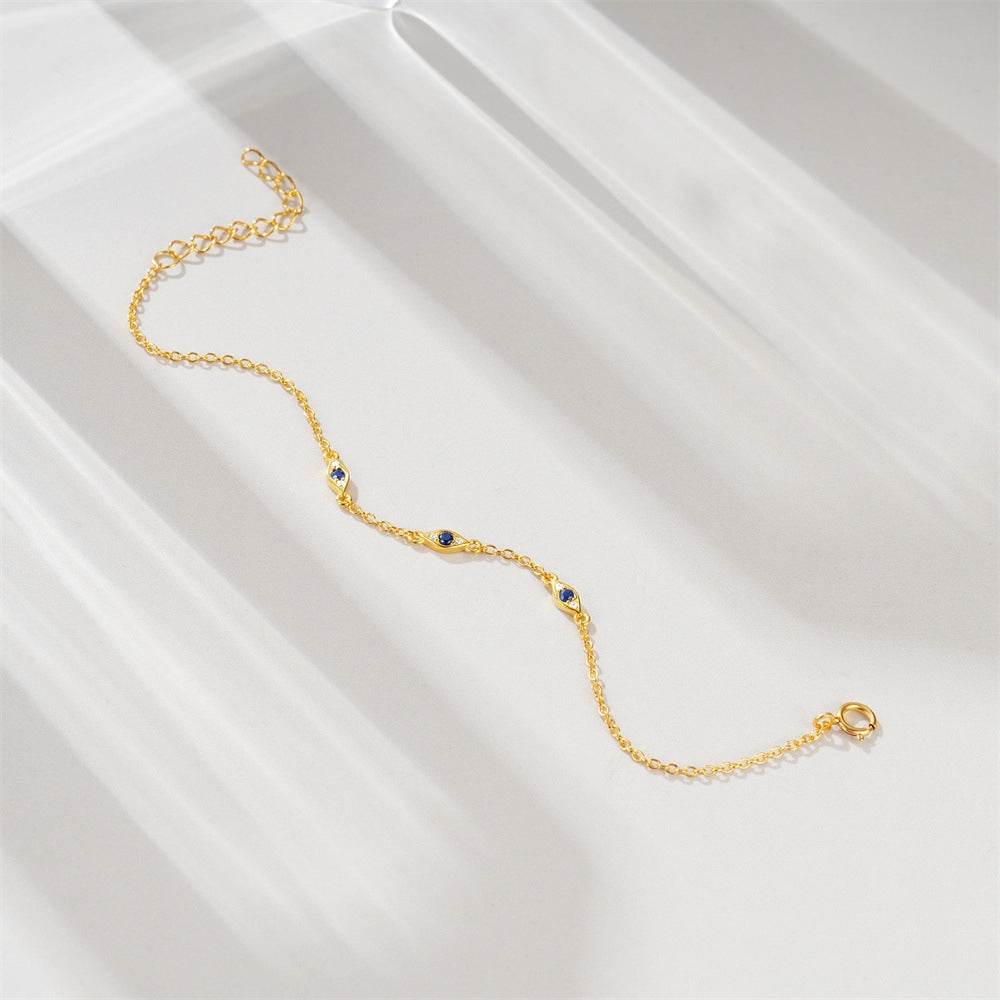 S925 sterling silver classic devil's eye diamond bracelet - MOWTE