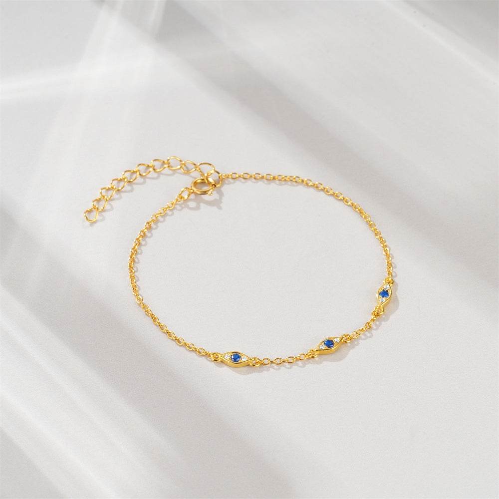 S925 sterling silver classic devil's eye diamond bracelet - MOWTE