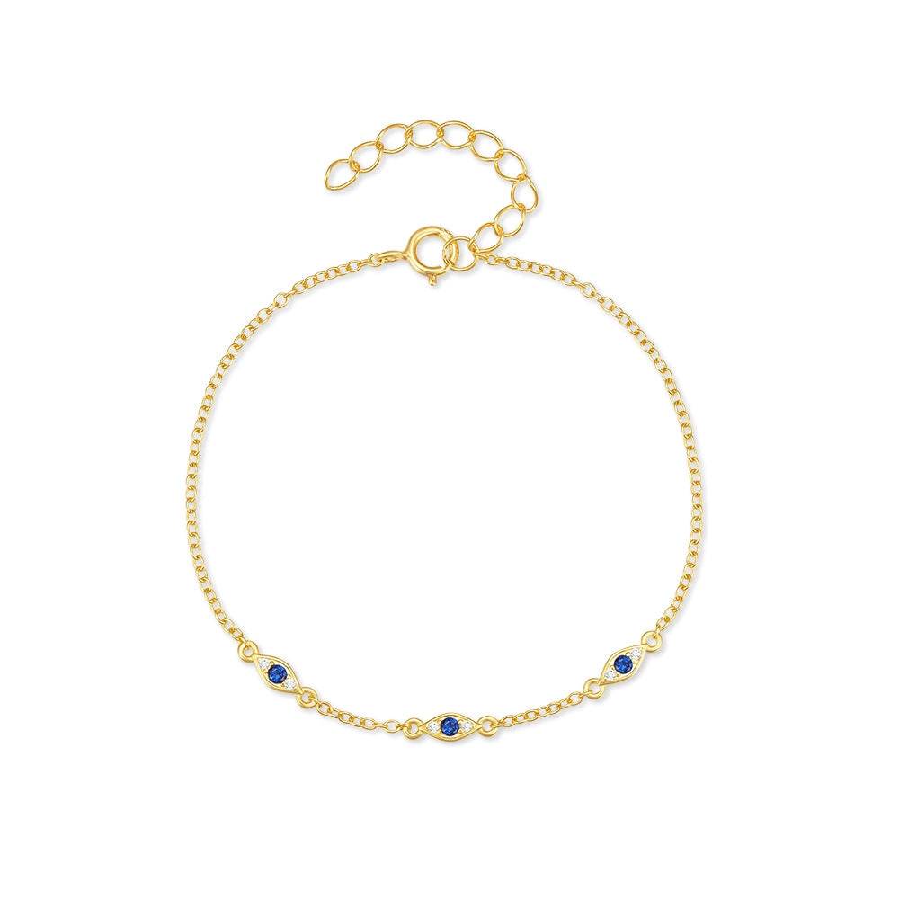 S925 sterling silver classic devil's eye diamond bracelet - MOWTE