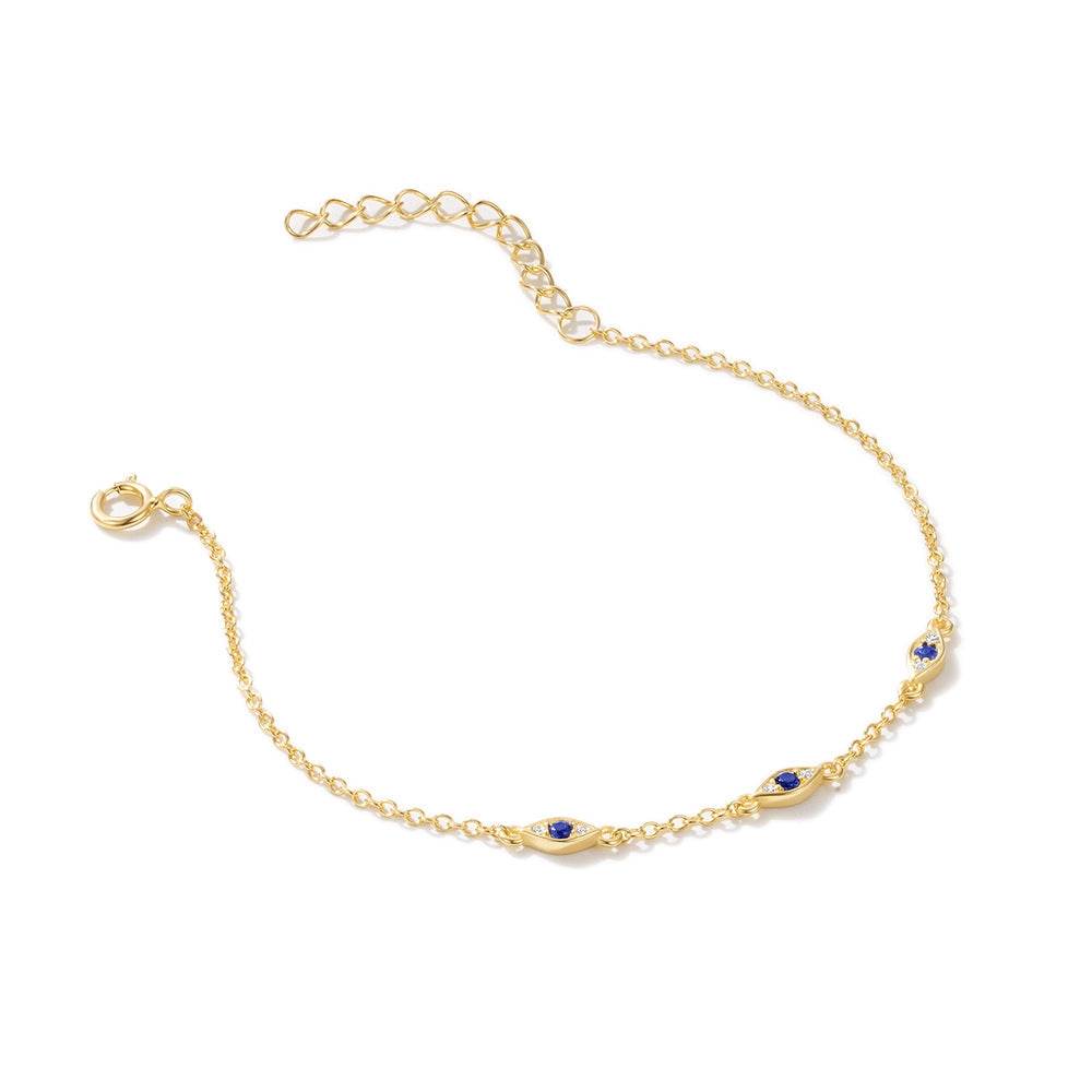 S925 sterling silver classic devil's eye diamond bracelet - MOWTE