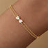 S925 pure silver heart-shaped zircon bow double layered bracelet - MOWTE