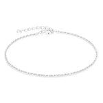 S925 pure silver chain women's DIY chain bracelet plated with bright silver - MOWTE