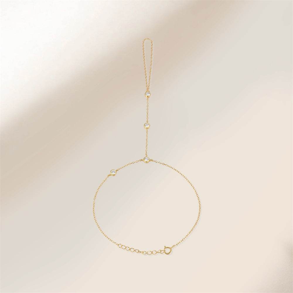 S925 pure silver finger bracelet for women - MOWTE