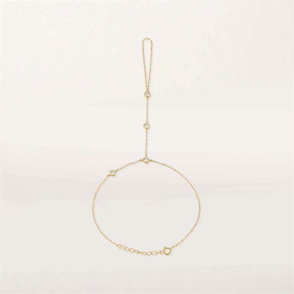 S925 pure silver finger bracelet for women - MOWTE