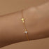 Commuting simple outfit s925 pure silver metal smooth cross zircon splicing four petal flower bracelet - MOWTE