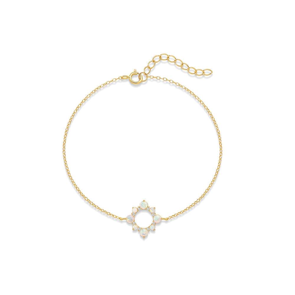 S925 pure silver treasure light luxury micro inlaid crescent bracelet - MOWTE