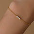 S925 pure silver splicing diamond inlaid simple commuting bracelet - MOWTE