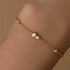 S925 sterling silver bag with diamond inlay round versatile fashion bracelet - MOWTE