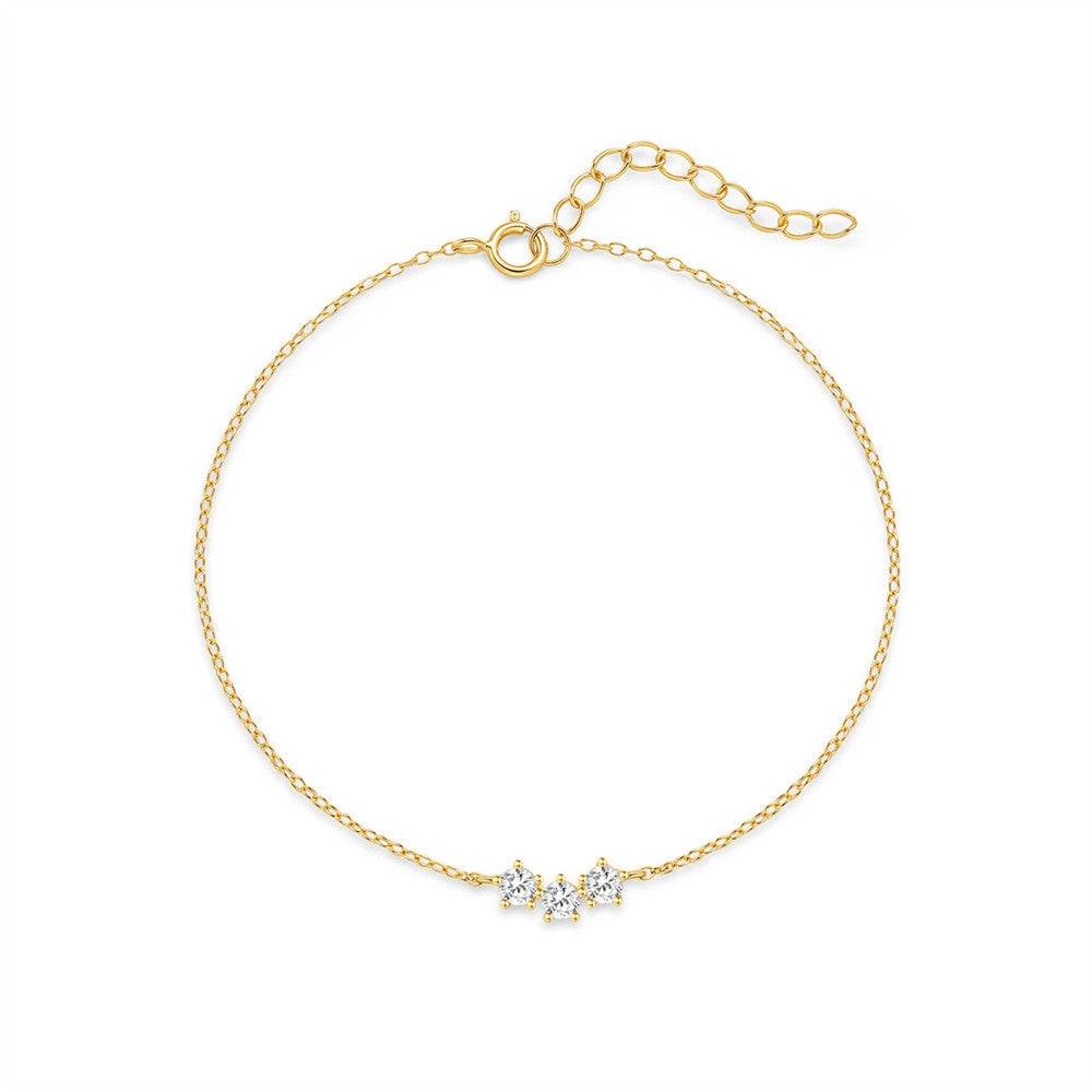 S925 sterling silver diamond bracelet - MOWTE