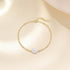 S925 pure silver luxury pearl interval gold bead bracelet - MOWTE