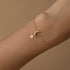 S925 sterling silver crescent studded diamond bracelet for daily wear - MOWTE