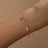 S925 pure silver daily wear water droplet/bow/four-star combination design geometric bracelet - MOWTE