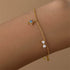 S925 pure silver daily wear water droplet/bow/four-star combination design geometric bracelet - MOWTE
