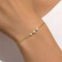 S925 sterling silver three-point round zircon bracelet for women - MOWTE