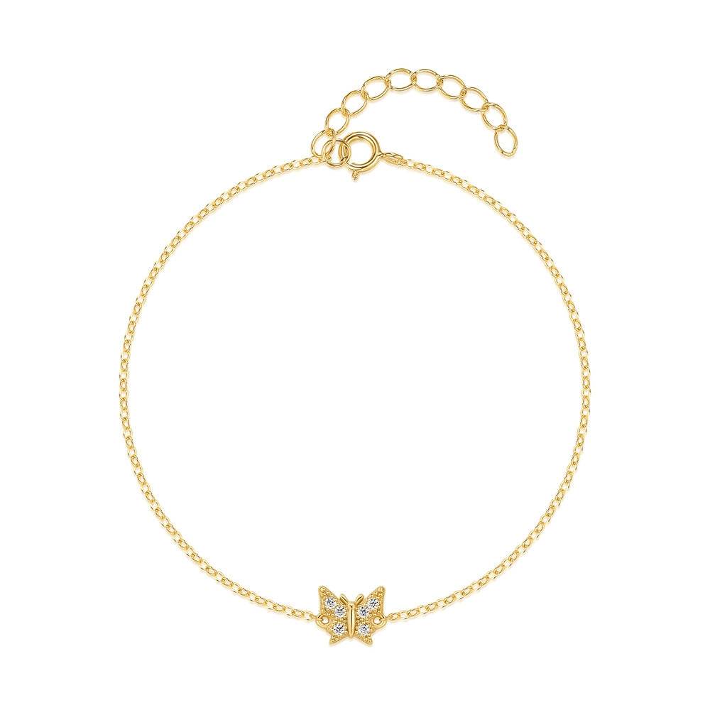 S925 sterling silver daily wear butterfly classic elegant diamond bracelet for women - MOWTE